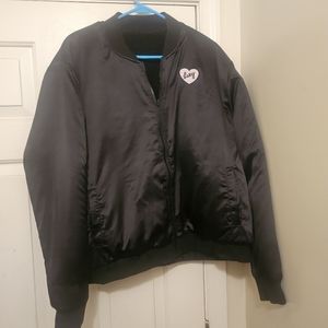 Lazy oaf reversible black hearts jacket